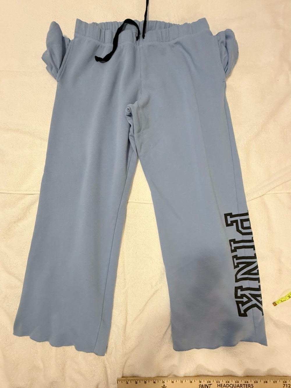 XL PINK by Victoria's Secret Light Blue authentic boyfriend sweats Y2K VTG